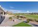 This well-manicured backyard offers artificial turf, scenic golf course views, and mature landscaping at , Las Vegas, NV 89134
