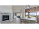 Dining area featuring golf course views, modern lighting, and an open layout, perfect for entertaining guests at , Las Vegas, NV 89134