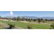 Expansive view of the lush golf course with sand traps and mountain views at , Las Vegas, NV 89134