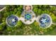 Aerial view of a community park with playground, gazebo, trees, and circular design elements at 11732 Del Sur Ave, Las Vegas, NV 89138