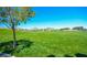 Lush green space with mature trees providing shade, offering a serene retreat and picturesque view for homeowners at 12101 Arrebol Ave, Las Vegas, NV 89138
