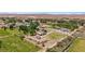 Scenic aerial view of a charming ranch featuring lush greenery, open spaces, and mountain views at 1470 St Joseph St, Overton, NV 89040
