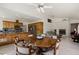 Kitchen open to the living area features wooden cabinetry, stainless steel appliances at 1470 St Joseph St, Overton, NV 89040