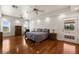 Spacious main bedroom with hardwood flooring and windows with views at 1470 St Joseph St, Overton, NV 89040
