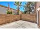 Enclosed back patio area with block wall, ready for outdoor entertaining at 1605 Colloquium Dr, Henderson, NV 89014