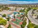 Scenic aerial shot of basketball courts and recreational area within a residential neighborhood at 1605 Colloquium Dr, Henderson, NV 89014