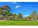 Expansive community greenbelt featuring mature trees and manicured landscaping at 1605 Colloquium Dr, Henderson, NV 89014