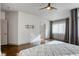 This main bedroom features hardwood floors and natural light from the window at 1793 Clear River Falls Ln, Henderson, NV 89012