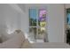 Modern bedroom with shuttered windows overlooking the city at 2857 Paradise Rd # 305, Las Vegas, NV 89109