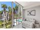 Living space with poolside views and modern sofa at 2857 Paradise Rd # 305, Las Vegas, NV 89109