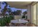 Relax on this spacious outdoor balcony with table, chairs, and city views, perfect for enjoying outdoor life at 2857 Paradise Rd # 305, Las Vegas, NV 89109