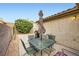 Backyard featuring tile roof and outdoor furniture at 314 Abbington St, Henderson, NV 89074