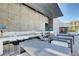 Modern pool area featuring counter seating and tables perfect for outdoor relaxation and entertaining at 3722 Las Vegas Blvd # 2204, Las Vegas, NV 89158
