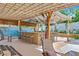 Covered patio and outdoor bar area with seating, ideal for backyard entertaining at 603 Fiddlehead Ave, Las Vegas, NV 89183