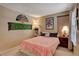 Cozy bedroom featuring unique decor and a comfortable bed at 611 Spyglass Ln, Las Vegas, NV 89107