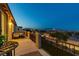 Exterior balcony view of homes and city lights with mountain views at 7364 Marbury St, Las Vegas, NV 89166