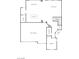 First floor plan featuring a 3-bay garage, kitchen, dining room, living room, and a bedroom at 7364 Marbury St, Las Vegas, NV 89166
