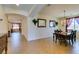 Elegant dining room featuring a chandelier and tile floors at 768 Flowing Meadow Dr, Henderson, NV 89014