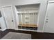 Well-organized mudroom with built-in storage, hooks, and baskets for shoes and accessories at , Las Vegas, NV 89129