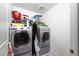 Bright laundry room equipped with a modern washer and dryer at 10352 Rye Patch Creek St, Las Vegas, NV 89141