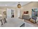 Comfortable main bedroom featuring a large bed, stylish furniture, and high ceilings at 11954 Camden Ridge Ct, Las Vegas, NV 89138