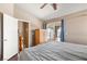 Spacious bedroom features hardwood flooring and access to a private outdoor space at 1301 Nugget Creek Dr, Las Vegas, NV 89108