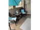 Charming patio with wicker furniture and a stylish outdoor rug, perfect for relaxation at 1851 Hillpointe Rd # 2621, Henderson, NV 89074