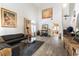 Spacious living room with high ceilings, wooden floors, and ample natural light at 2434 Amoretti St, Henderson, NV 89052