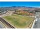 Scenic aerial shot showcasing community sports fields, a soccer field, and baseball diamonds at 2579 Speyburn Ave, Henderson, NV 89044