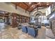 An inviting clubhouse lobby featuring stylish seating, custom bookshelves, and decorative lighting at 2717 Mona Lisa St, Henderson, NV 89044