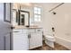 Well-appointed bathroom with a modern vanity, ample storage, and a shower-tub combination for convenience at 3198 Stella Cilento Ave, Henderson, NV 89044