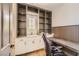 This office space features custom cabinetry and shelving, as well as ample counter space at 3198 Stella Cilento Ave, Henderson, NV 89044