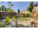 A tranquil backyard featuring a small plants, perfect for adding your own landscaping ideas at 4017 Kristina Lynn Ave, North Las Vegas, NV 89081