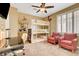 Cozy bedroom with bunk beds, desk and ceiling fan at 4017 Kristina Lynn Ave, North Las Vegas, NV 89081