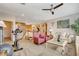 Open bonus room offers a ceiling fan and bright, natural light at 4017 Kristina Lynn Ave, North Las Vegas, NV 89081