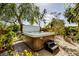Backyard oasis featuring a luxurious hot tub, perfect for relaxation and entertaining at 4017 Kristina Lynn Ave, North Las Vegas, NV 89081
