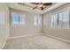 Bright bedroom with white shutters and neutral carpet at 5367 Secluded Brook Ct, Las Vegas, NV 89149