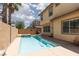 Inviting pool and spa in a private backyard setting at 7736 Villa Andrade Ave, Las Vegas, NV 89131