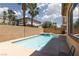 Pool and spa area surrounded by a wall for added privacy at 7736 Villa Andrade Ave, Las Vegas, NV 89131