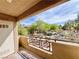 Private balcony showcasing the beautifully landscaped grounds, perfect for relaxation and enjoying the outdoors at 8070 W Russell Rd # 2070, Las Vegas, NV 89113