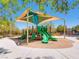 Shaded playground equipped with slides, climbing structures, and ample space for children to play and explore at 10030 Trotter Peak St, Las Vegas, NV 89178