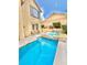 Backyard pool featuring a pool, spa, and patio area at 10680 Sapphire Vista Ave, Las Vegas, NV 89144