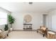 Inviting living room featuring modern decor, wood floors, and neutral tones at 16 Cresta Villa Ct, Henderson, NV 89011