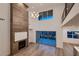Living room with fireplace and an outdoor space at 182 Robledo St, Las Vegas, NV 89138