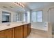 Bathroom showcasing double sinks, soaking tub, and separate shower at 2929 Salado Creek Ave, North Las Vegas, NV 89081