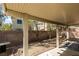 Backyard patio features a covered seating area and desert landscaping at 2929 Salado Creek Ave, North Las Vegas, NV 89081