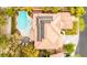 Aerial view of the home featuring a private pool and spa at 366 Rancho La Costa St, Las Vegas, NV 89138