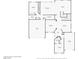 Floor plan of the first story with 2 bedrooms, 2 bathrooms, kitchen and living room at 366 Rancho La Costa St, Las Vegas, NV 89138