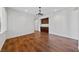 Open-concept living room featuring hardwood floors and recessed lighting at 4217 Box Canyon Falls Ave, North Las Vegas, NV 89085