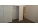 Bedroom features a closet with shelving and neutral colored walls at 5220 Indian River Dr # 277, Las Vegas, NV 89103